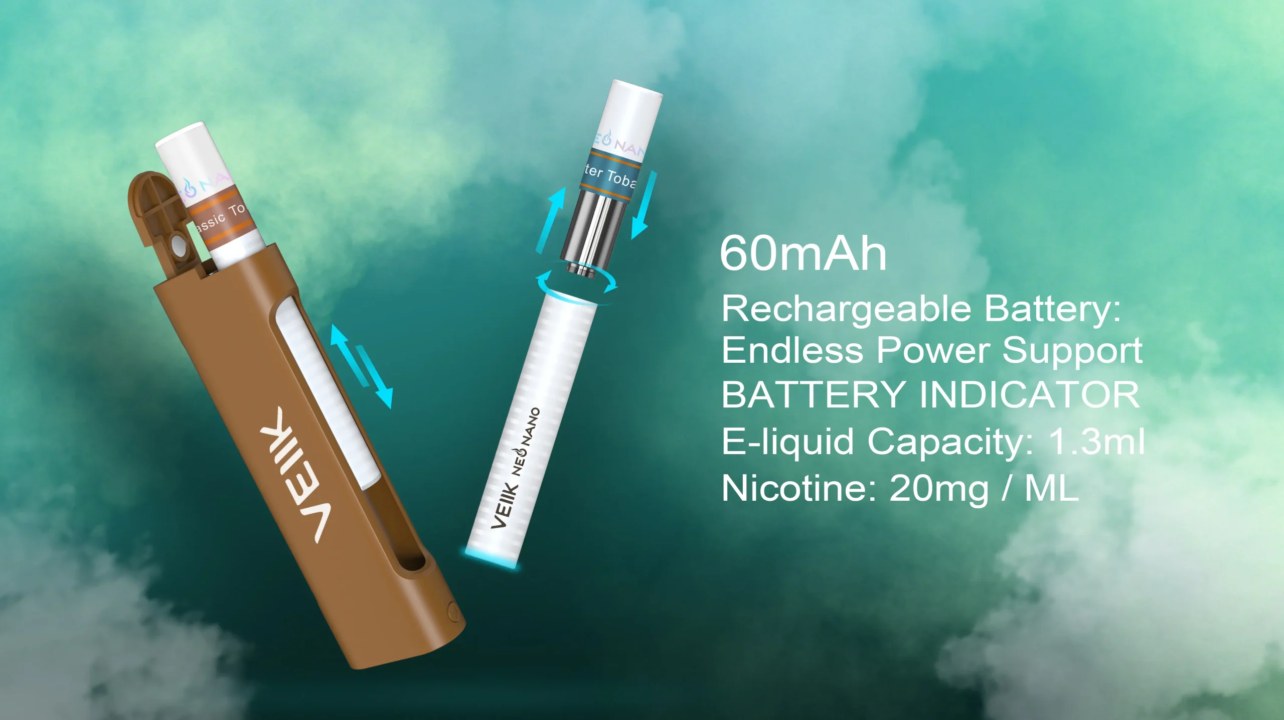 VEIIK NEO NANO allow recharging disposable vapes
