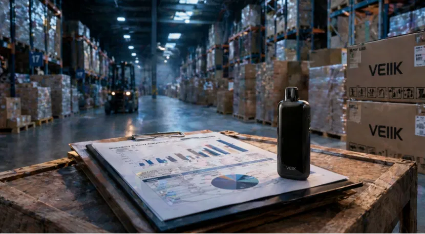 Vape inventory in distribution warehouse