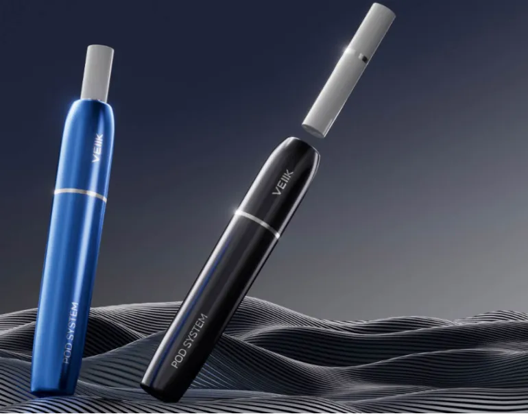 Two VEIIK pod vapes, one opened