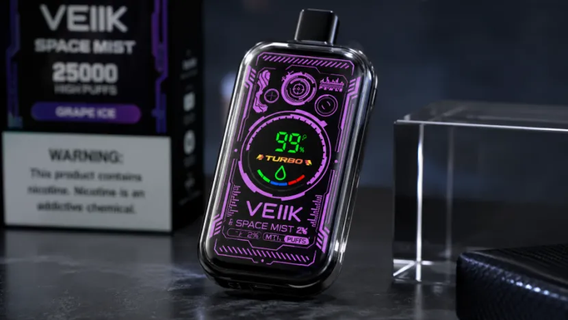 VEIIK SPACE MIST high-puff disposable vape with smart screen