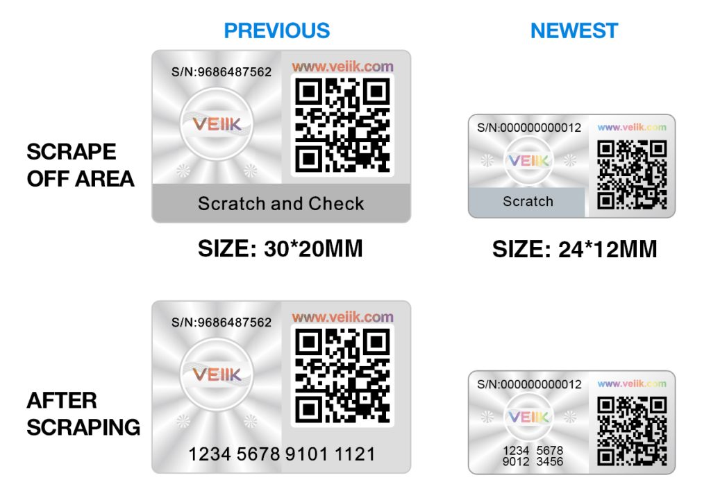 The newest authentic stickers will be fully applied with all VEIIK ...